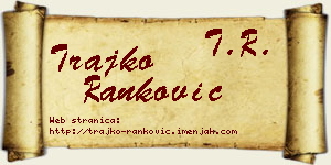 Trajko Ranković vizit kartica